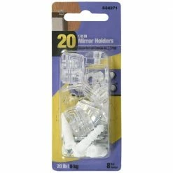 OOK 1/8 in. Plastic Mirror Clip (8-Pack) -Laurey Sales clear ook mirror framing kits 534271 4f 1000