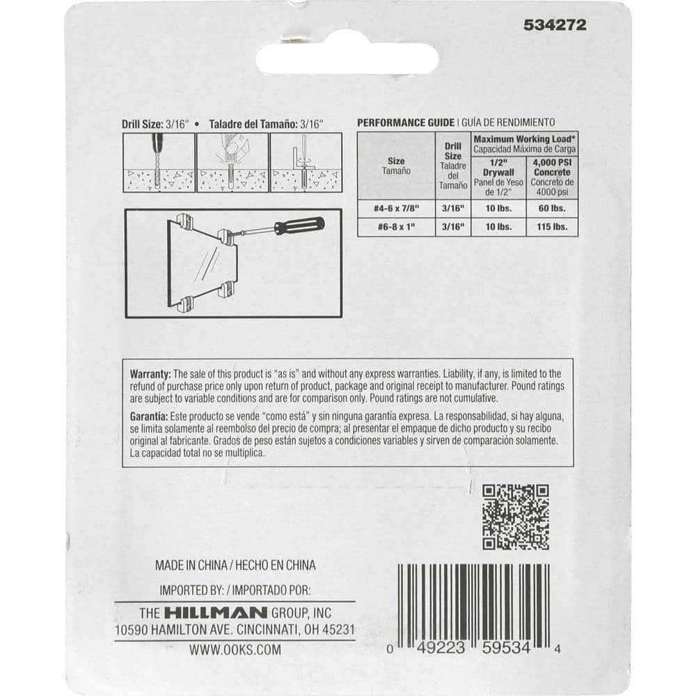 OOK 1/4 in. Adjustable Mirror Clip (8-Pack) 3 OOK 1/4 in. Adjustable Mirror Clip (8-Pack) - Image 3