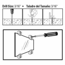 OOK 1/4 in. Adjustable Mirror Clip (8-Pack) 20 OOK 1/4 in. Adjustable Mirror Clip (8-Pack) -Laurey Sales clear ook mirror framing kits 534272 fa 1000