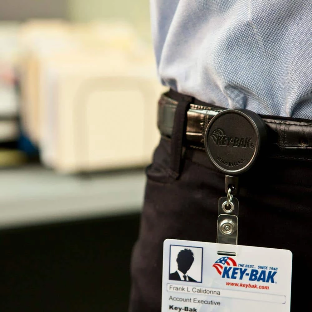 KEY-BAK MID6 Retractable Belt I.D. Badge Holder with 36 in. Retractable Cord, 6 oz. Retraction, Steel Swivel Belt Clip 3 KEY-BAK MID6 Retractable Belt I.D. Badge Holder with 36 in. Retractable Cord, 6 oz. Retraction, Steel Swivel Belt Clip - Image 3