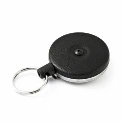 KEY-BAK Original SD Retractable Keychain with 36 in. Retractable Cord, Black Front, Steel Belt Clip, 13 oz. Retraction
