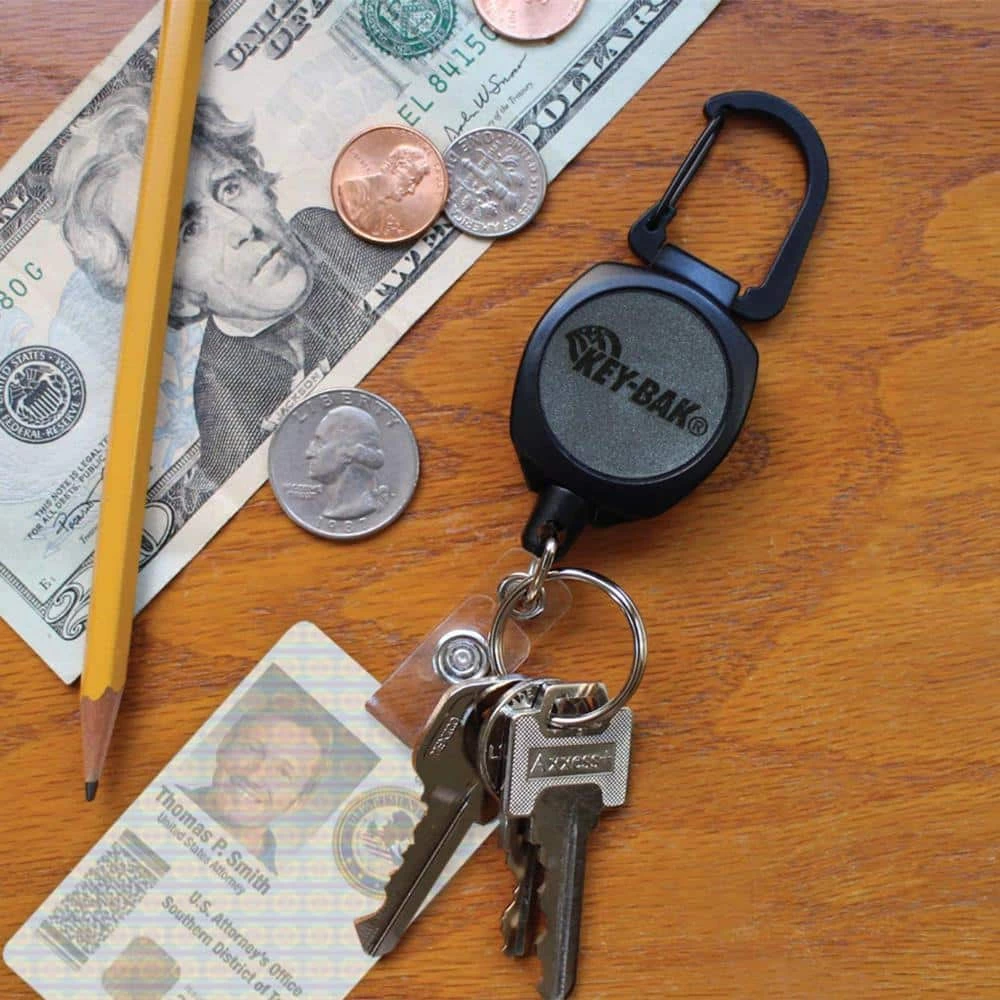 KEY-BAK Sidekick Retractable I.D. Badge and Keychain with 24 in. Retractable Cord, Zinc Alloy Metal Carabiner 4 KEY-BAK Sidekick Retractable I.D. Badge and Keychain with 24 in. Retractable Cord, Zinc Alloy Metal Carabiner - Image 4