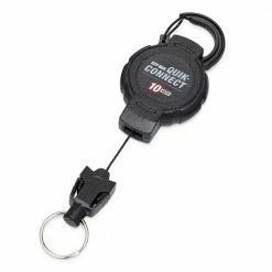 KEY-BAK Quik-Connect 10 Key Capacity Key Management Removable and Retractable Keychain with Carabiner Clip