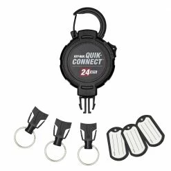 KEY-BAK Quik-Connect 24 Key Capacity Key Management Removable and Retractable Keychain with Carabiner Clip -Laurey Sales key bak key accessories 0km2 34a24 c3 1000