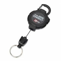 KEY-BAK Quik-Connect 15 Key Capacity Key Management Removable and Retractable Keychain with Carabiner Clip