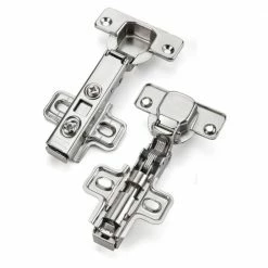 Laurey 110-Degree Chrome Half Overlay Soft Close European Hinge (1-Pair)