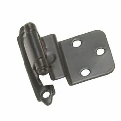 Laurey 3/8 in. Oil Rubbed Bronze Self-Closing Inset Hinge (1-Pair)