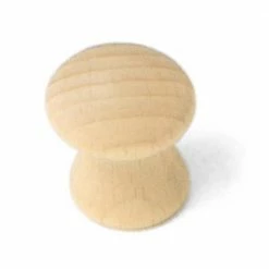 Laurey Au Natural 1 in. Wood Mushroom Cabinet Knob