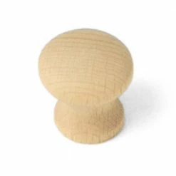 Laurey Au Natural 1-1/4 in. Wood Mushroom Cabinet Knob