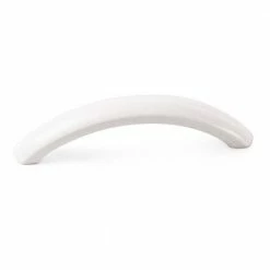 Laurey 3-7/9 in. White Plastic 1/2 in. Moon Drawer Center-to-Center Pull