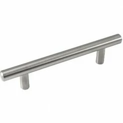 Laurey Melrose 4 in. (101 mm) Center-to-Center Satin Nickel Steel Modern Dual Mount Drawer Pull