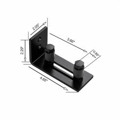 Movisa Matte Black Adjustable Barn Door Guide -Laurey Sales matte black movisa barn door hardware mv8xtat 1f 1000
