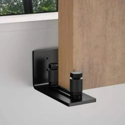 Movisa Matte Black Adjustable Barn Door Guide -Laurey Sales matte black movisa barn door hardware mv8xtat 31 1000