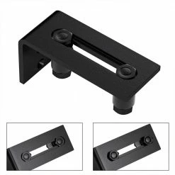 Movisa Matte Black Adjustable Barn Door Guide -Laurey Sales matte black movisa barn door hardware mv8xtat 4f 1000