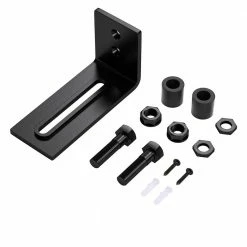 Movisa Matte Black Adjustable Barn Door Guide -Laurey Sales matte black movisa barn door hardware mv8xtat c3 1000