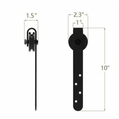 Movisa 3.3 ft./39.6 in. Mini Single Barn Door Hardware Kit -Laurey Sales matte black movisa barn door hardware mvju64r 1f 1000