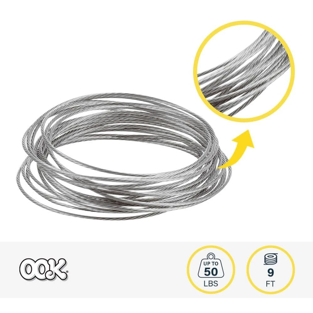 OOK 50 lbs. 9 ft. Durasteel Stainless Steel Hanging Wire 4 OOK 50 lbs. 9 ft. Durasteel Stainless Steel Hanging Wire - Image 4