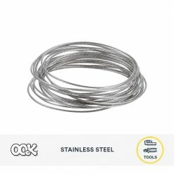 OOK 50 lbs. 9 ft. Durasteel Stainless Steel Hanging Wire 10 OOK 50 lbs. 9 ft. Durasteel Stainless Steel Hanging Wire -Laurey Sales metallics ook wire rope 50114 44 1000