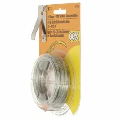 OOK 100 ft. 10 lb. 24-Gauge Galvanized Steel Wire 10 OOK 100 ft. 10 lb. 24-Gauge Galvanized Steel Wire -Laurey Sales metallics ook wire rope 50136 a0 1000