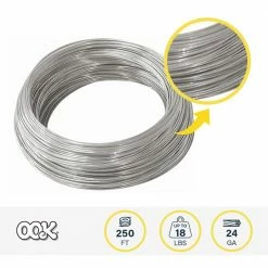 OOK 250 ft. 18 lb. 24-Gauge Galvanized Steel Wire -Laurey Sales metallics ook wire rope 50137 4f 1000