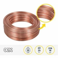OOK 25 ft. 35 lb. 18-Gauge Copper Hobby Wire -Laurey Sales metallics ook wire rope 50161 1f 1000