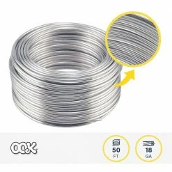OOK 50 ft. 10 lb. 18-Gauge Aluminum Hobby Wire -Laurey Sales metallics ook wire rope 50176 4f 1000