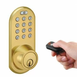 Morning Industry Single Cylinder Brass Touch Pad and Remote Electronic Deadbolt