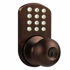 Morning Industry Oil-Rubbed Bronze Touch Pad Electronic Entry Door Knob