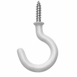 30-Pieces 7/8 in. White Vinyl Mug Hooks Tidy Tins