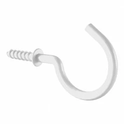 1-1/4 in. White Cup Hook (40-Pack)