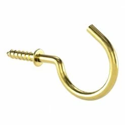 1-1/4 in. Matte Brass Cup Hook (40-Pack)