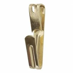 30 lb. Brass-Plated Steel Picture Hooks (6-Pack)