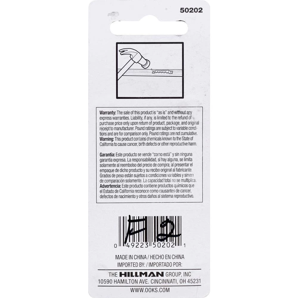 OOK 20 lbs. Steel Sawtooth Ring Hangers with Nails (3-Pack) 3 OOK 20 lbs. Steel Sawtooth Ring Hangers with Nails (3-Pack) - Image 3