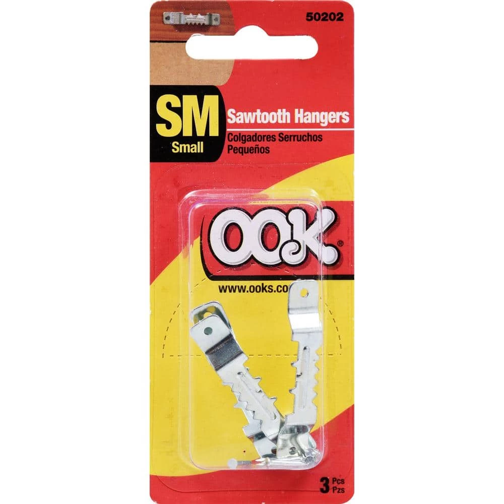 OOK 20 lbs. Steel Sawtooth Ring Hangers with Nails (3-Pack) 2 OOK 20 lbs. Steel Sawtooth Ring Hangers with Nails (3-Pack) - Image 2