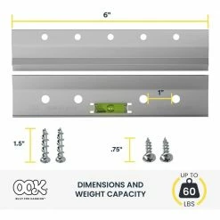 OOK 60 lb. French Cleat Picture Hanger with Wall Dog Mounting Screws Kit (7-Piece) 15 OOK 60 lb. French Cleat Picture Hanger with Wall Dog Mounting Screws Kit (7-Piece) -Laurey Sales ook picture mirror hanging 55310 a0 1000
