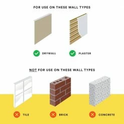 OOK Adhesive Picture Hangers, Tool-Free Picture Hanger Kit, .5 lb, (72 Pieces) 9 OOK Adhesive Picture Hangers, Tool-Free Picture Hanger Kit, .5 lb, (72 Pieces) -Laurey Sales ook picture mirror hanging 9977131 44 1000