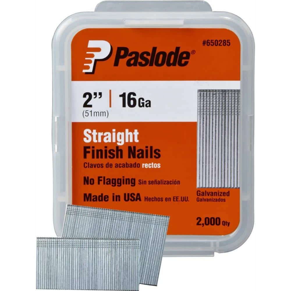 Paslode 2 in. x 16-Gauge Galvanized Straight Finish Nails (2000-Box) 3 Paslode 2 in. x 16-Gauge Galvanized Straight Finish Nails (2000-Box) - Image 3