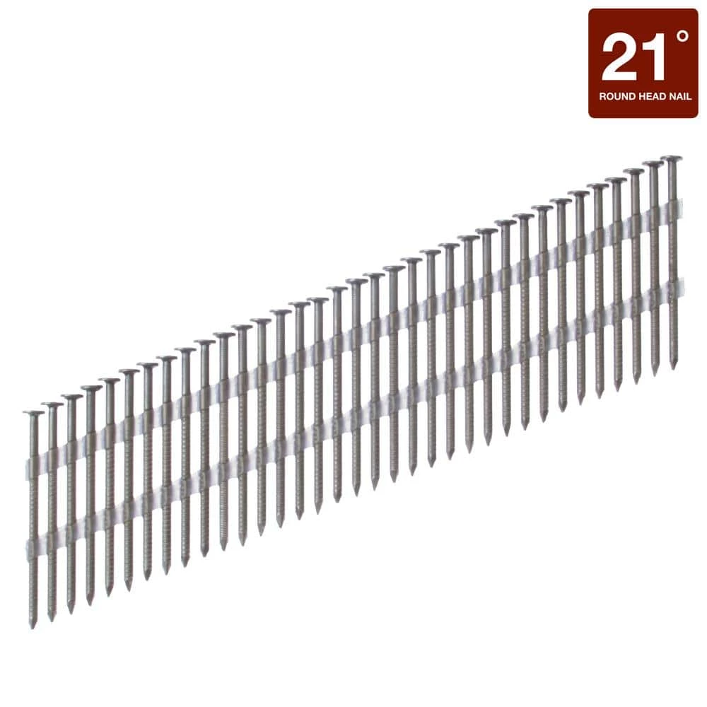 Paslode 2-3/8 in. x 0.113-Gauge 21-Degree Brite Ring Shank Plastic Collated Framing Nails (2000 per Box) 2 Paslode 2-3/8 in. x 0.113-Gauge 21-Degree Brite Ring Shank Plastic Collated Framing Nails (2000 per Box) - Image 2