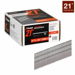 Paslode 3-1/4 in. x 0.131-Gauge 21-Degree Brite Smooth Shank Plastic Collated Framing Nails (2000 per Box)