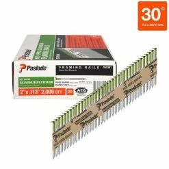 Paslode 2 in. x 0.113-Gauge 30-Degree Galvanized Ring Shank Paper Tape Framing Nails (2,000 per Box)