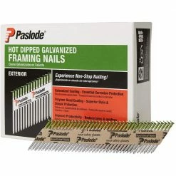 Paslode 2 in. x 0.113-Gauge 30-Degree Galvanized Ring Shank Paper Tape Framing Nails (2,000 per Box) 12 Paslode 2 in. x 0.113-Gauge 30-Degree Galvanized Ring Shank Paper Tape Framing Nails (2,000 per Box) -Laurey Sales paslode collated framing nails 650381 77 1000