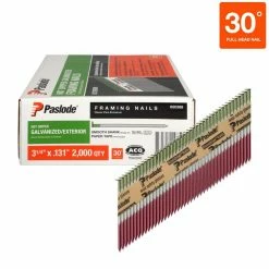 Paslode 3-1/4 in. x 0.131-Gauge 30-Degree Galvanized Smooth Shank Paper Tape Framing Nails (2,000 per Box)