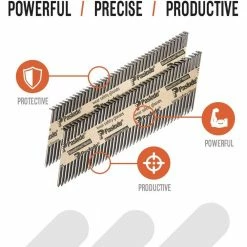 Paslode 2-3/8 in. x 0.113-Gauge 30-Degree Brite Smooth Shank Paper Tape Framing Nails (2000 per Box) 17 Paslode 2-3/8 in. x 0.113-Gauge 30-Degree Brite Smooth Shank Paper Tape Framing Nails (2000 per Box) -Laurey Sales paslode collated framing nails 650604 4f 1000