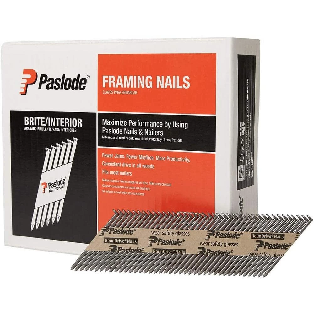 Paslode 2-3/8 in. x 0.113-Gauge 30-Degree Brite Smooth Shank Paper Tape Framing Nails (2000 per Box) 5 Paslode 2-3/8 in. x 0.113-Gauge 30-Degree Brite Smooth Shank Paper Tape Framing Nails (2000 per Box) - Image 5