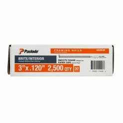 Paslode 3 in. x 0.120-Gauge 30-Degree Brite Smooth Shank Paper Tape Framing Nails (2500 per Box) -Laurey Sales paslode collated framing nails 650836 40 1000