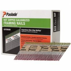 Paslode 3 in. x 0.120-Gauge Galvanized Ring Shank 30° Paper Tape Framing Nails Combo (4 Boxes of Nails, 2000 Nails per Box) 12 Paslode 3 in. x 0.120-Gauge Galvanized Ring Shank 30° Paper Tape Framing Nails Combo (4 Boxes of Nails, 2000 Nails per Box) -Laurey Sales paslode collated framing nails 9996 77 1000