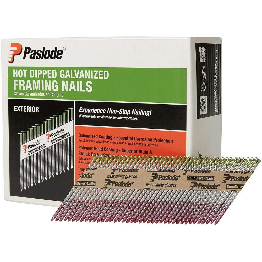 Paslode 3 in. x 0.120-Gauge Galvanized Ring Shank 30° Paper Tape Framing Nails Combo (4 Boxes of Nails, 2000 Nails per Box) 4 Paslode 3 in. x 0.120-Gauge Galvanized Ring Shank 30° Paper Tape Framing Nails Combo (4 Boxes of Nails, 2000 Nails per Box) - Image 4