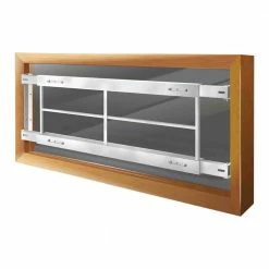 Mr. Goodbar Fixed 52 in. to 64 in. Adjustable Width 3-Bar Window Guard, White
