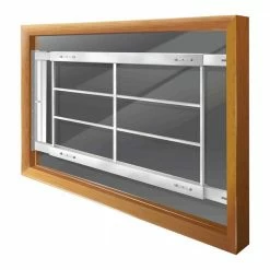 Mr. Goodbar Swing-Away 62 in. to 74 in. Adjustable Width 4-Bar Window Guard - White