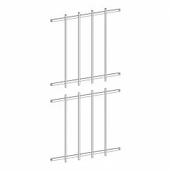 Mr. Goodbar 34 in. White Commercial Door Grille